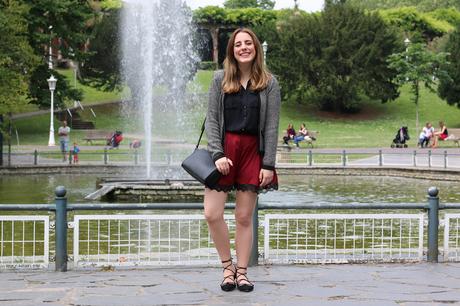 Outfit chic con shorts lenceros