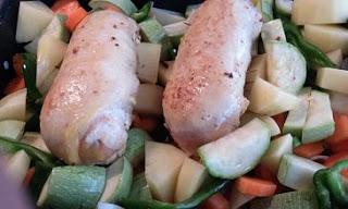 Pechuga de Pollo Rellena de Tortilla de Cebolla y Bacon