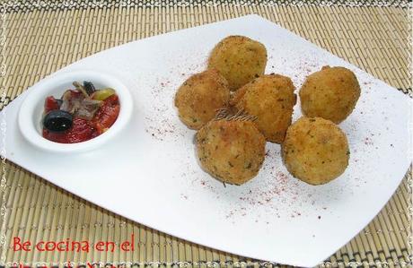 Croquetas de arroz con queso
