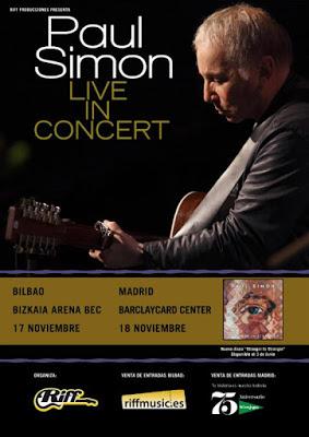 Paul Simon en noviembre en Bilbao y Madrid