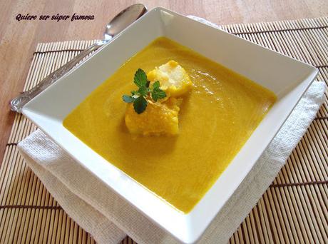 Crema de rape con azafrán