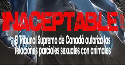 INACEPTABLE! EN CANADA LEGALIZAN SEXO PARCIAL CON ANIMALES INACEPTABLE! EN CANADA LEGALIZAN SEXO PARCIAL CON ANIMALES