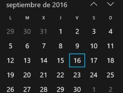 calendario septiembre 2016