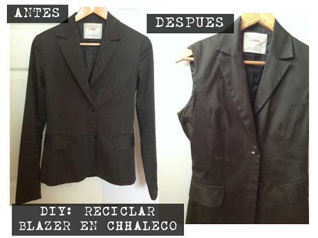 DIY RECICLAR: DE BLAZER A CHALECO DIY RECICLAR: DE BLAZER A CHALECO