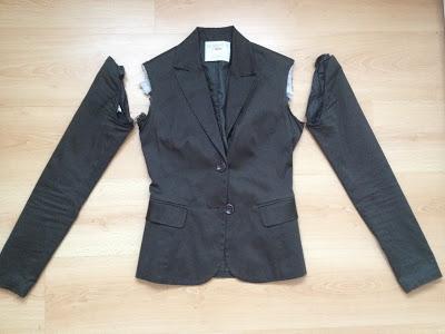 DIY RECICLAR: DE BLAZER A CHALECO DIY RECICLAR: DE BLAZER A CHALECO