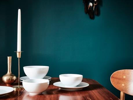 estilo nórdico espacios diferentes con color decoración interiores contrastes con color cocinas pequeñas cocinas nórdicas cocinas azules cocina comedor blog decoración nórdica Azul petroleo en la cocina 