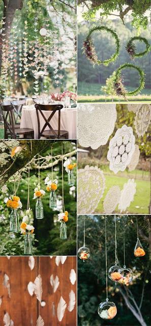 Decoraciones colgantes - Foto: www.elegantweddinginvites.com