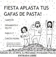 Aplasta tus gafas de pasta, fiesta 2016