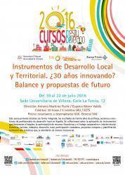 CURSO: Instrumentos de Desarrollo Local y Territorial. ¿30 años innovando? Balance y propuestas de futuro