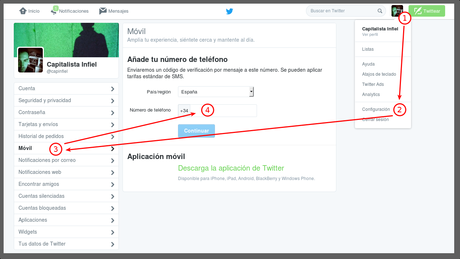 Seguridad en dos pasos en Twitter