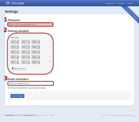 Circular.io - Programa tuits en varios perfiles de Twitter a la vez Circular.io - Programa tuits en varios perfiles de Twitter a la vez