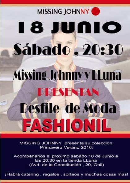 Desfile de moda FASHIONIL, organizado por Missing Johnny