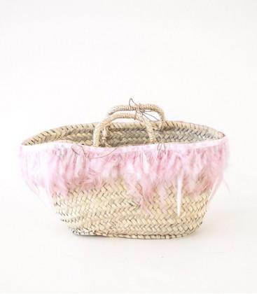 El verano en una cesta de mimbre ¡súmate a la tendencia! Plumas Pita Pequeño