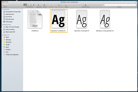 Paso 1 Instalar Google Font Mac