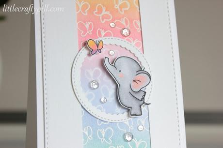 Blending with Clarity Stamp Brushes + Rainbow card challenge