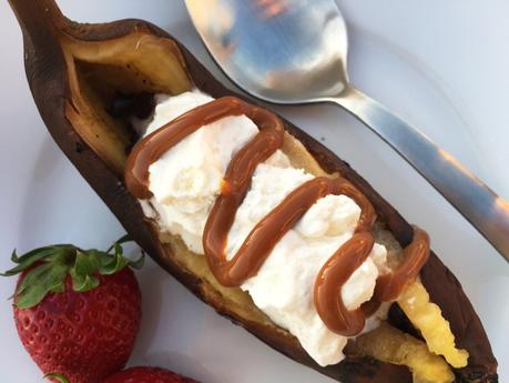 postres rápidos postres para niños postres para barbacoa postres fáciles postres delikatissen postres con plátano Plátano BBQ barbacoa banana bbq 