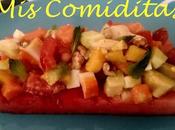Ensalada sandia, mango, papaya aguacate