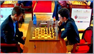 Magnus Carlsen en el Leuven (YourNextMove) Grand Chess Tour (4ª ronda a 25’ + 10”)