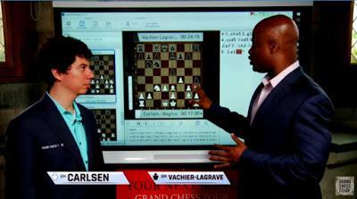 Magnus Carlsen en el Leuven (YourNextMove) Grand Chess Tour (2ª ronda a 25’ + 10”)