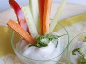 Crudités salsa queso azul