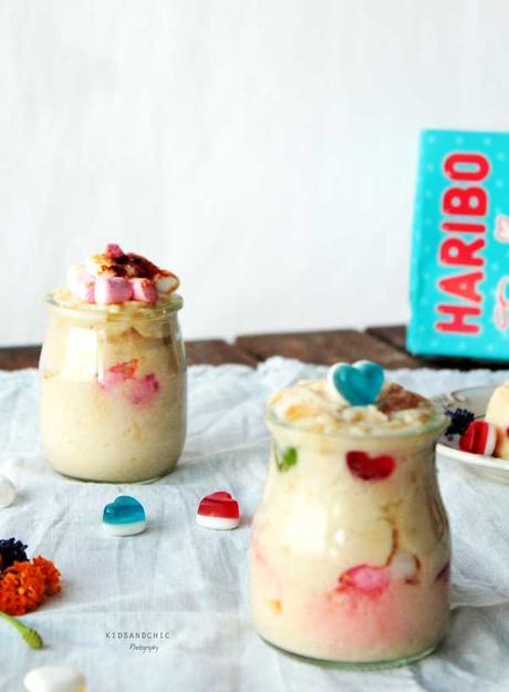 Panacotta de miel y  gominolas