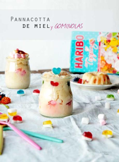 Panacotta de miel y  gominolas