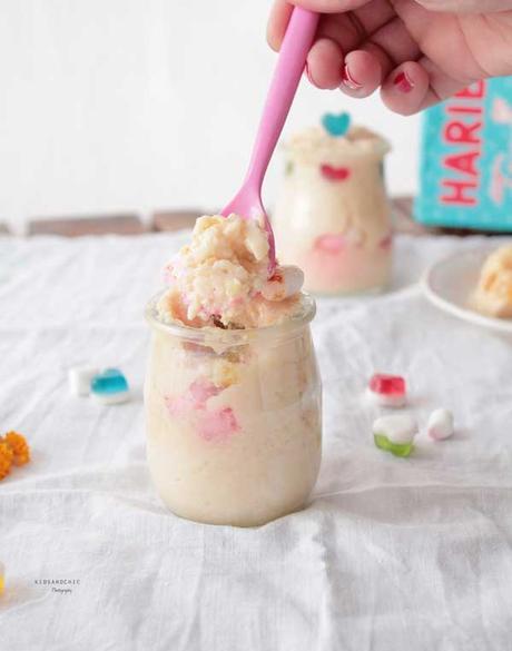 Panacotta de miel y  gominolas