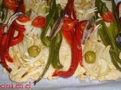 Coca verduras anchoas