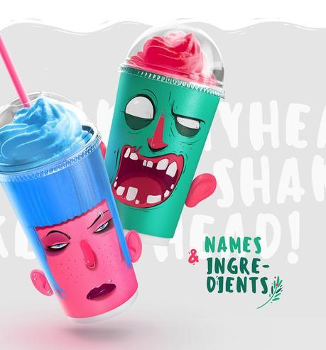 Este divertido packaging transforma los batidos en deliciosos monstruos