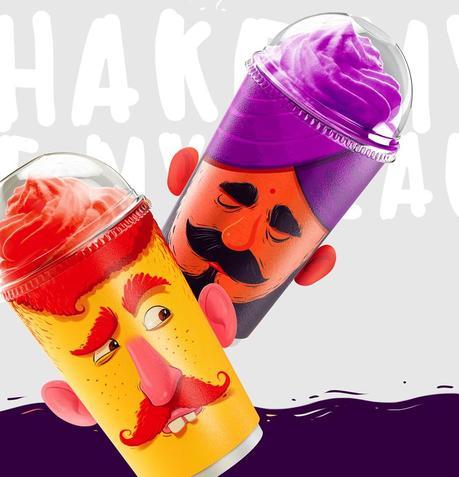 Este divertido packaging transforma los batidos en deliciosos monstruos