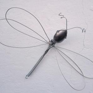 8. Dragonfly made with a spoon and a whisk