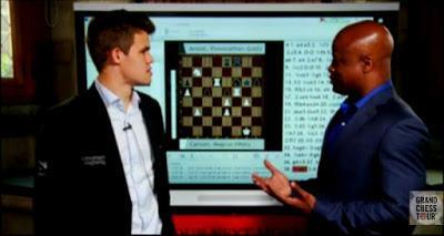 Magnus Carlsen en el Leuven (YourNextMove) Grand Chess Tour (8ª ronda a 25’ + 10”)