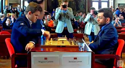 Magnus Carlsen en el Leuven (YourNextMove) Grand Chess Tour (1ª vuelta a Blitz - 5’ + 2”)