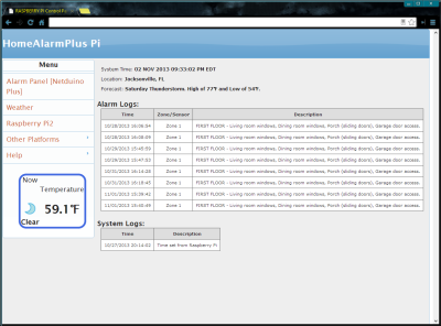 Alarma casera usando Raspberry Pi, Netduino Plus y ATtiny85