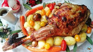 Asado de ternera con manzanas
