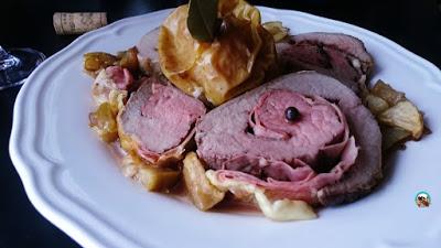 Asado de ternera con manzanas