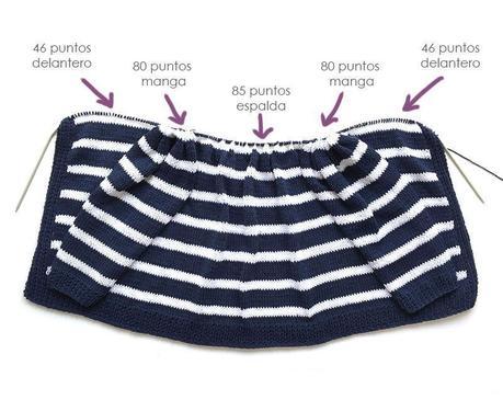 Chaqueta de punto marinera DIY - Tutorial y patrón