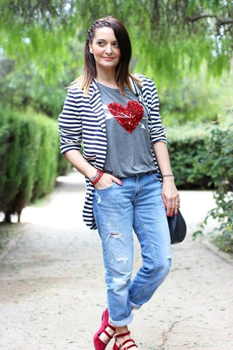 Corazón de lentejuelas