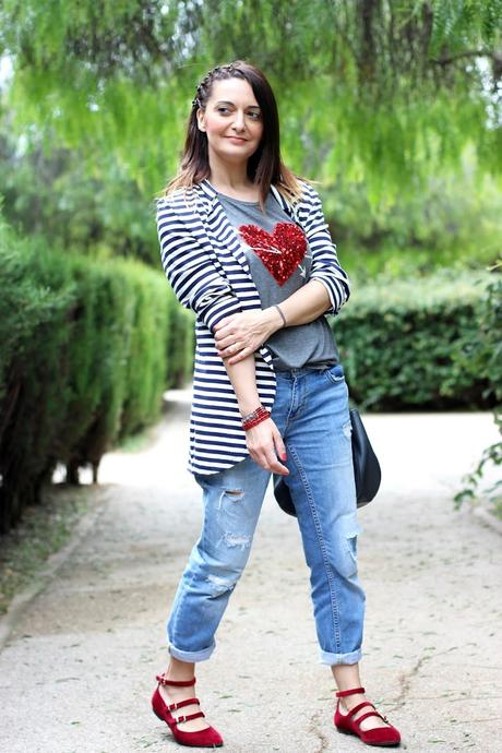 Corazón de lentejuelas