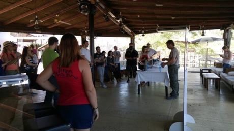 Momento en el que nos contaba su labor