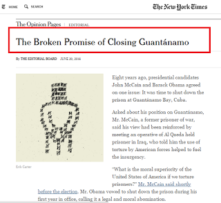 Guantánamo: mancha para el Congreso EE.UU. según The New York Times