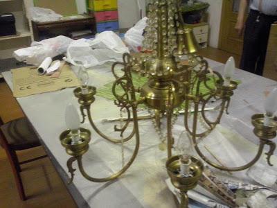 ♥ ♥ ♥ LAMPARA TRANSFORMADA CON PANTALLAS