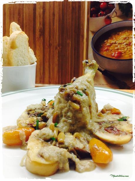 Pollo relleno en salsa de naranjas chinas Pollo relleno en salsa con naranjas chinas 2