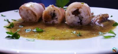Calamares rellenos de arroz
