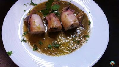 Calamares rellenos de arroz