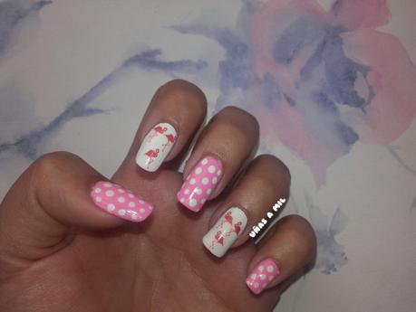 uñas_a_mil_diseño_decoración_nail_art_water_decals_flamencos_flamingos_puntos_rosa_blanco_dooting_tool (2)