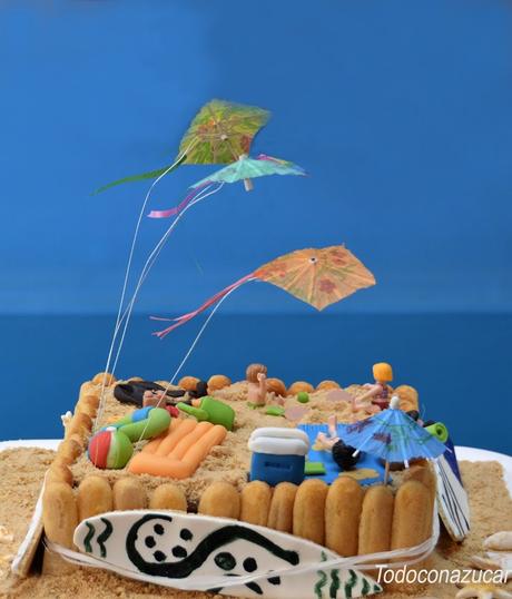 ¡VERANO! TARTA PLAYA O CHARLOTA A LOS DOS CHOCOLATES