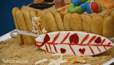 ¡VERANO! TARTA PLAYA O CHARLOTA A LOS DOS CHOCOLATES