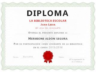 Entrega de diplomas al alumnado colaborador y a los mejores lectores