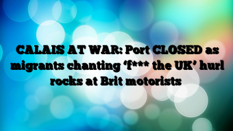 Calais-AT-WAR-Port-CERRADO-como-migrantes--F-the-UK-Hurl-rocas-cantar al-Brit-automovilistas